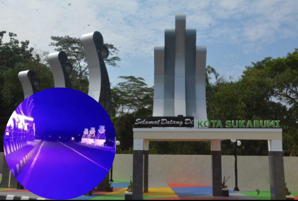 Ayep Zaki Resmikan Tugu Batas Kota Sukabumi, Warga Protes Lampu Penerangan Ungu Dianggap Warna Janda