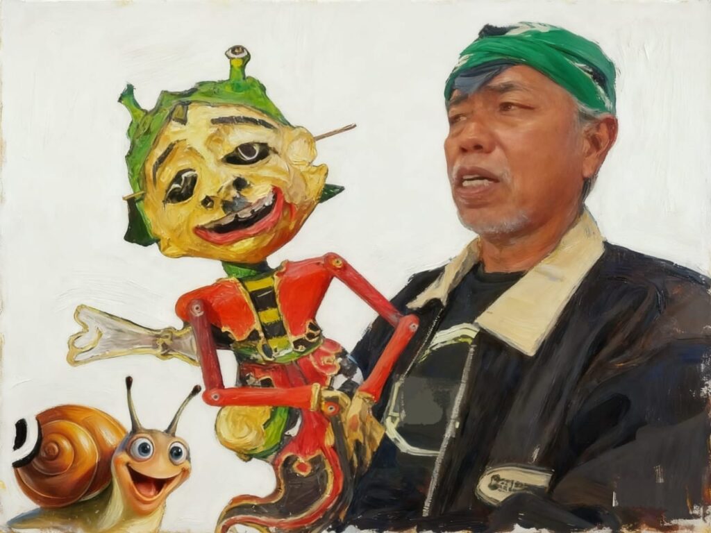 Wayang Keyong: Cerita Kecil dari Kardus Bekas dan Tentang Ekosistem Sawah yang Terlupakan